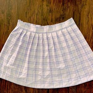 SHEIN lilac plaid pleated skirt
